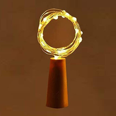 PRIMERISE 20 LEDs 2.03 m Yellow Steady Bulb Rice Lights(Pack of 1)