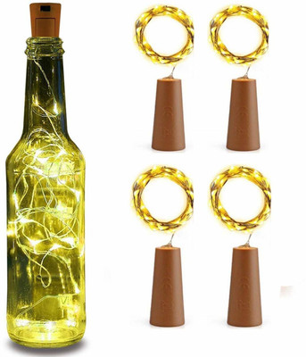 DOJI 20 LEDs 2 m Yellow Steady String Rice Lights(Pack of 4)