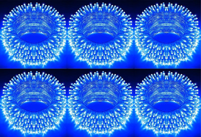 spark world 22 LEDs 6.5 m Blue Steady Bulb Rice Lights(Pack of 6)