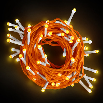 EcoLink 48 LEDs 9 m Orange Steady String Rice Lights(Pack of 1)