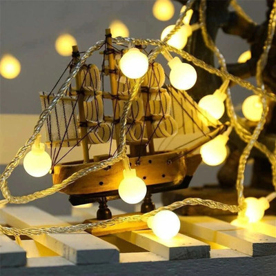 PESCA 25 LEDs 3.99 m Yellow Steady Ball Rice Lights(Pack of 1)