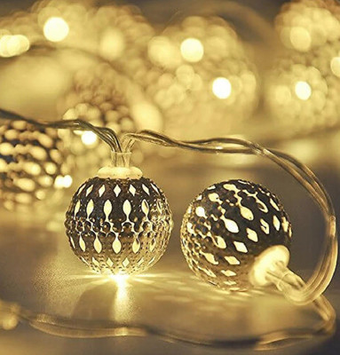 GreenUniverse 15 LEDs 3.05 m Gold Flickering Heart Rice Lights(Pack of 1)