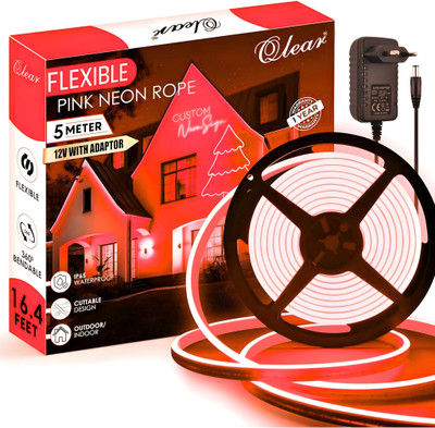 qlear 600 LEDs 5 m Red Steady Strip Rice Lights(Pack of 1)