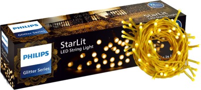 PHILIPS 72 LEDs 12 m Yellow Steady String Rice Lights(Pack of 1)