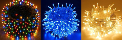 PKG 40 LEDs 11 m Multicolor Steady String Rice Lights(Pack of 3)