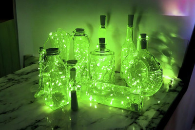 argonlight 16 LEDs 1.6 m Green Steady Diya Rice Lights(Pack of 1)