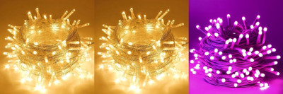 PKG 40 LEDs 11 m Multicolor Steady String Rice Lights(Pack of 3)