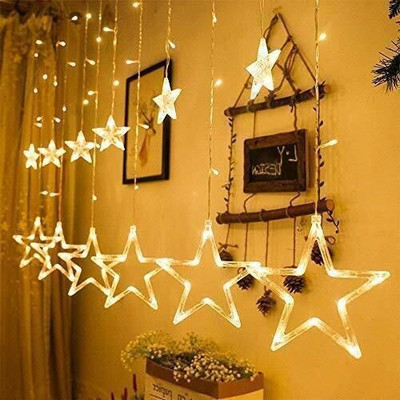 Whandly 12 LEDs 2.5 m White, Yellow Steady Star Rice Lights(Pack of 1)