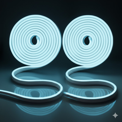 ATULUX 600 LEDs 5 m Blue, White Steady Strip Rice Lights(Pack of 2)
