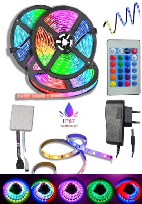 BALRAMA RGB LED Light Strip Gift Pack Color Changing Rope Lights with IR Remote Adaptor Combo Set