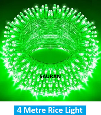 Sauran 15 LEDs 4 m Green Steady String Rice Lights(Pack of 1)