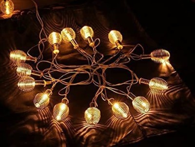MANTICORE 14 LEDs 3.5 m Gold Flickering String Rice Lights(Pack of 1)