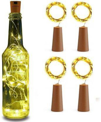 Raga Plus 80 LEDs 78 m Yellow Steady Bell Rice Lights(Pack of 4)
