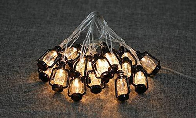 lookat 15 LEDs 0.08 m Yellow Steady Lantern Rice Lights(Pack of 1)