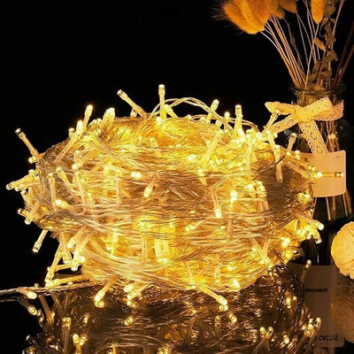 Firage 50 LEDs 15 m Yellow Steady Bulb Rice Lights(Pack of 1)