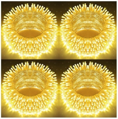 spark world 40 LEDs 11 m Yellow Steady Bulb Rice Lights(Pack of 4)
