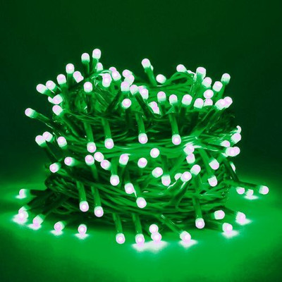 KAVORA 62 LEDs 18 m Green Steady String Rice Lights(Pack of 1)