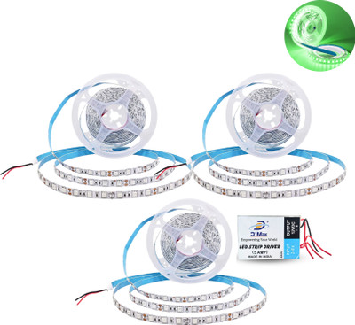 D'Mak 1 LEDs 5 m Green Flickering Bulb Rice Lights(Pack of 3)