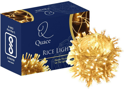 QUACE 40 LEDs 11 m Yellow Steady String Rice Lights(Pack of 1)