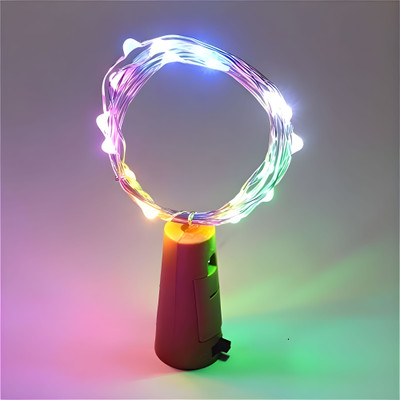 WBD 20 LEDs 2 m Multicolor Steady Bottle Rice Lights(Pack of 2)