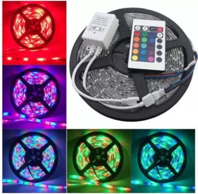 Generox 176 LEDs 3.75 m Multicolor Color Changing, Flickering, Steady Strip Rice Lights(Pack of 1)