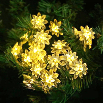 KUBER INDUSTRIES 16 LEDs 4 m Yellow Flickering Flower Rice Lights(Pack of 1)