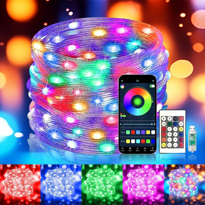JEEYANA ENTERPRISE 100 LEDs 10 m Multicolor Color Changing String Rice Lights(Pack of 1)
