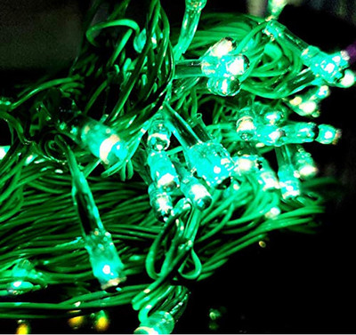 BLUESTARINDUSTRIES 38 LEDs 25 m Green Steady Bulb Rice Lights(Pack of 1)