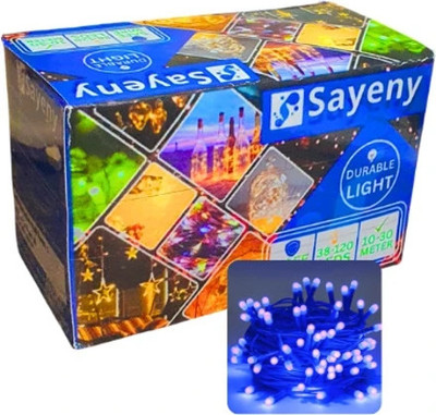 SAYENY 38 LEDs 13 m Blue Steady String Rice Lights(Pack of 1)
