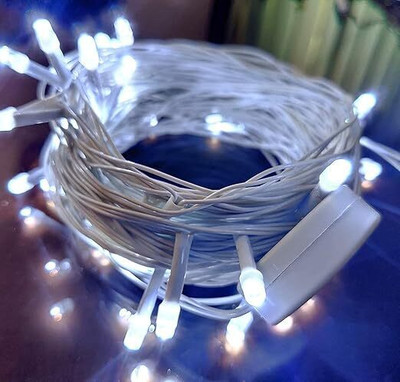 MUMU 42 LEDs 12 m White Steady String Rice Lights(Pack of 1)