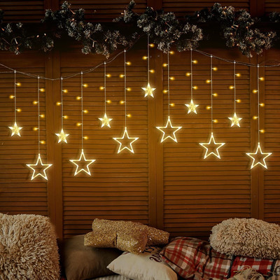G2L 12 LEDs 2.49 m Yellow Flickering Star Rice Lights(Pack of 1)