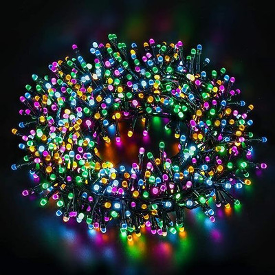 Jee Dee 94 LEDs 30 m Multicolor Color Changing, Flickering, Steady Ball Rice Lights(Pack of 1)