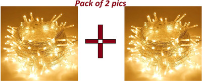 Yathart 40 LEDs 15 m Gold Steady Bell Rice Lights(Pack of 2)
