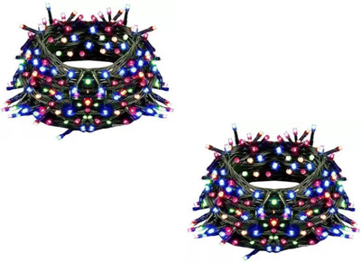 Lopvi 42 LEDs 15 m Multicolor Color Changing, Flickering, Steady String Rice Lights(Pack of 2)