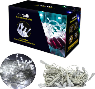 MIRADH 36 LEDs 10 m White Steady String Rice Lights(Pack of 1)
