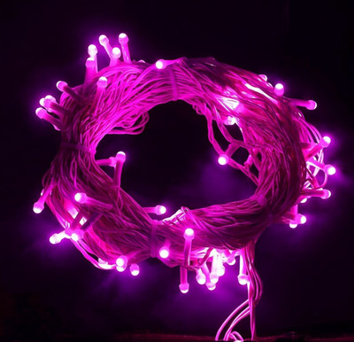 Shiv Shankar Sells 40 LEDs 10 m Pink Steady Bulb Rice Lights(Pack of 1)