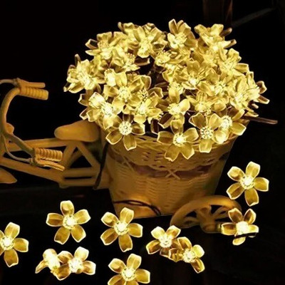 Ocean garniture 16 LEDs 4 m Gold Steady Bulb Rice Lights(Pack of 1)