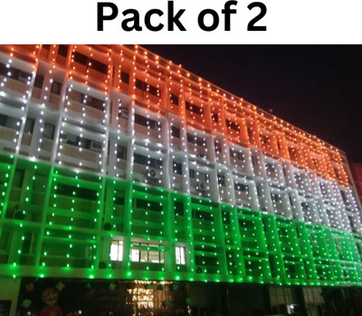 valora 42 LEDs 11 m Orange, White, Green Steady String Rice Lights(Pack of 2)