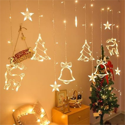 TECHGEAR 96 LEDs 3 m White, Yellow Flickering Star Rice Lights(Pack of 1)