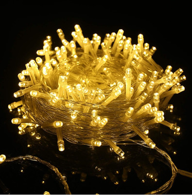 Linion 39 LEDs 15 m White, Yellow Steady Ball Rice Lights(Pack of 1)