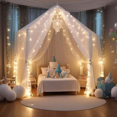 Kavyashine 98 LEDs 11 m White, Yellow Steady Bulb Rice Lights(Pack of 1)