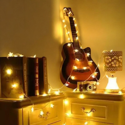 HASRU 35 LEDs 3.99 m Yellow Steady Bulb Rice Lights(Pack of 1)