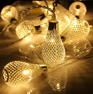 Kingdom 10 LEDs 3 m Gold Steady Animal Rice Lights(Pack of 1)