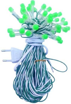 AP Source 34 LEDs 10 m Green Steady Ball Rice Lights(Pack of 1)