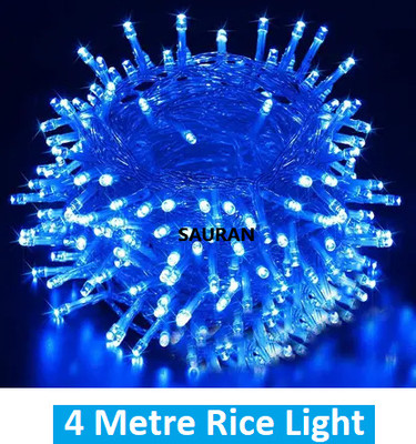 Sauran 15 LEDs 4 m Blue Steady String Rice Lights(Pack of 1)