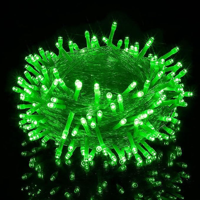 TECHGEAR 20 LEDs 10 m Green Flickering Bulb Rice Lights(Pack of 10)