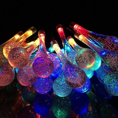 spark world 14 LEDs 3.5 m Multicolor Steady Water Drop Rice Lights(Pack of 1)