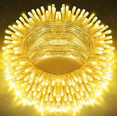 AgTrendz 40 LEDs 11 m Yellow Steady String Rice Lights(Pack of 1)
