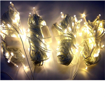 Business Squad 120 LEDs 7 m White Steady String Rice Lights(Pack of 4)