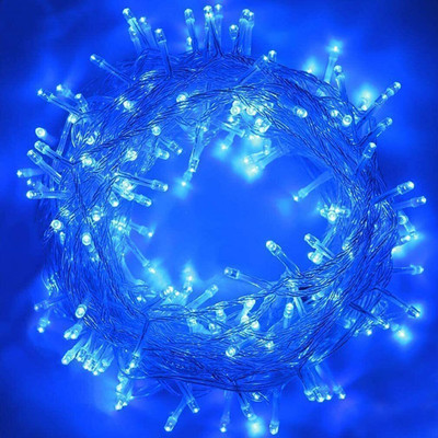 Lexton 40 LEDs 12 m Blue Steady Bulb Rice Lights(Pack of 1)
